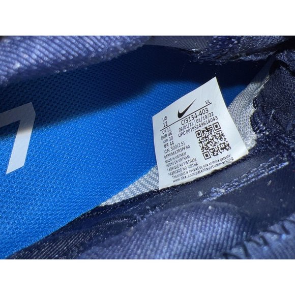 Nike Force Zoom Trout 7 Mens Metal Baseball Cleats Size 12 Navy Blue White - Picture 6 of 6